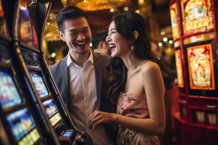 Detail meja blackjack dengan batas taruhan dan dealer